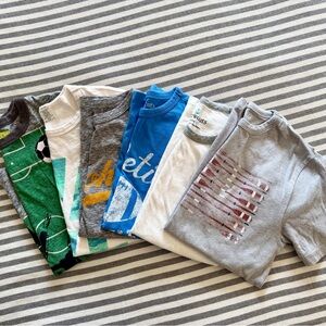 Crewcuts Boys' Mixed Graphic Tee Pack - Gray, Blue, White, Green size 10